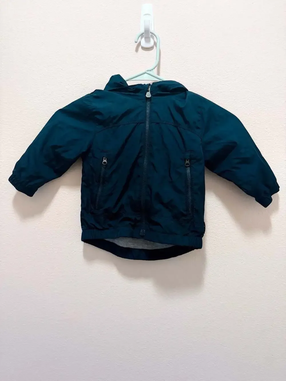 Baby Gap Navy Blue Lightweight Hooded Windbreaker Jacket